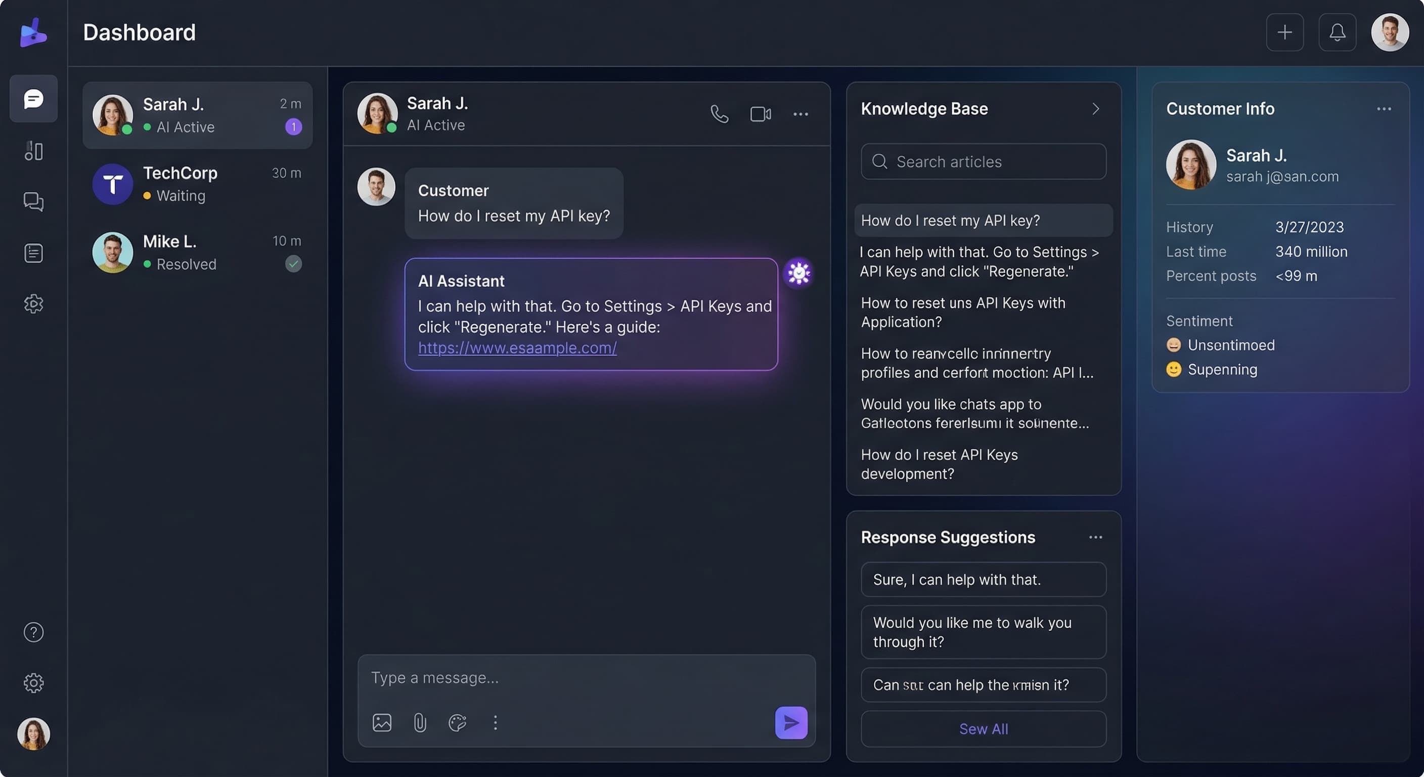 Live Chat Dashboard
